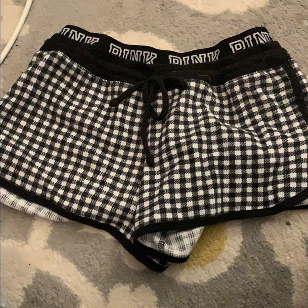 plaid PINK sleep shorts